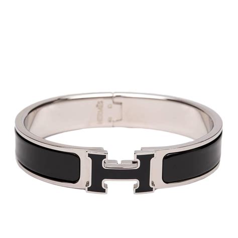 hermes clic clac bracelet black|Hermes clic clac loose.